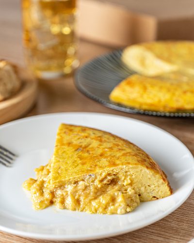 Pincho de tortilla con queso Gorgonzola