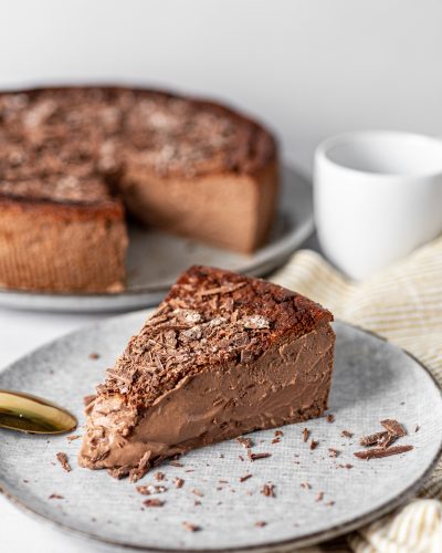 Porción de Cheesecake de Chocolate Negro